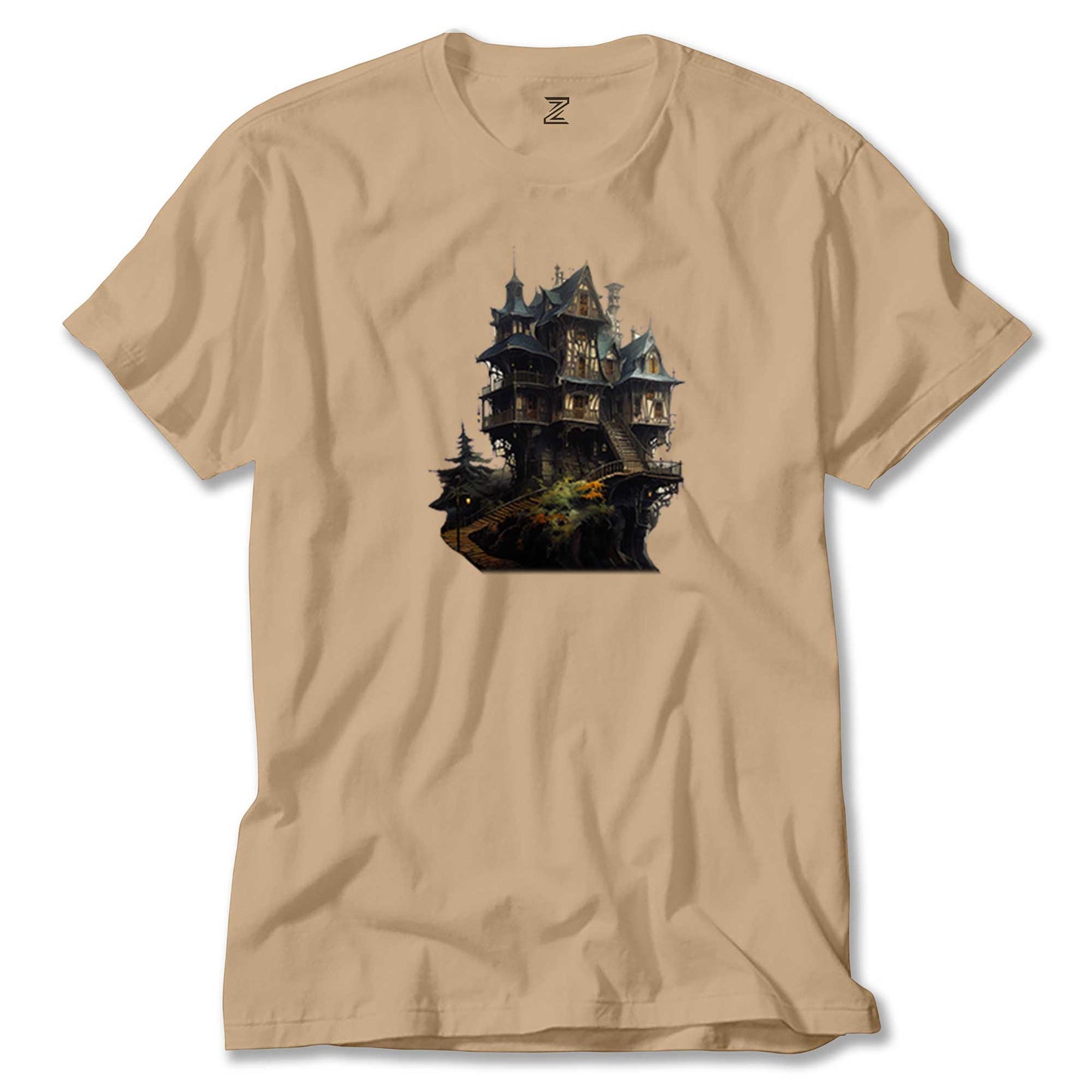 Castle in The Forest Renkli Tişört