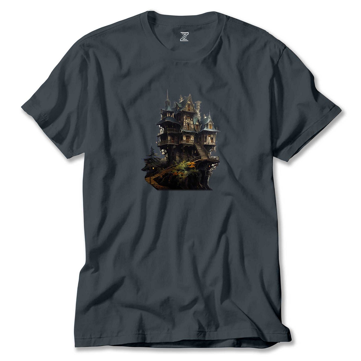 Castle in The Forest Renkli Tişört