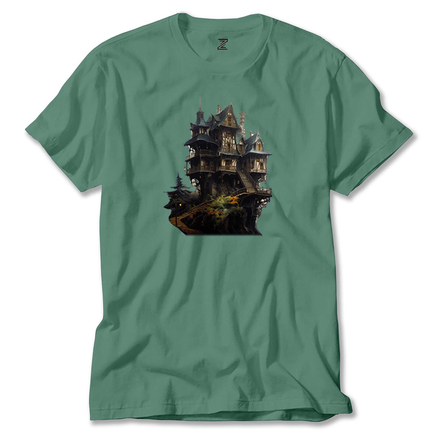 Castle in The Forest Renkli Tişört