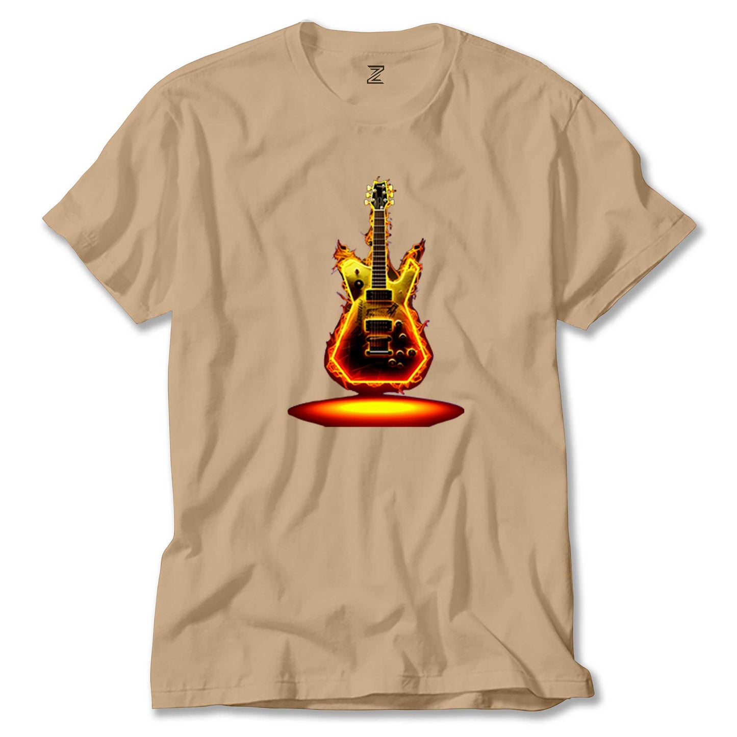 Electro Guitar Fire Renkli Tişört