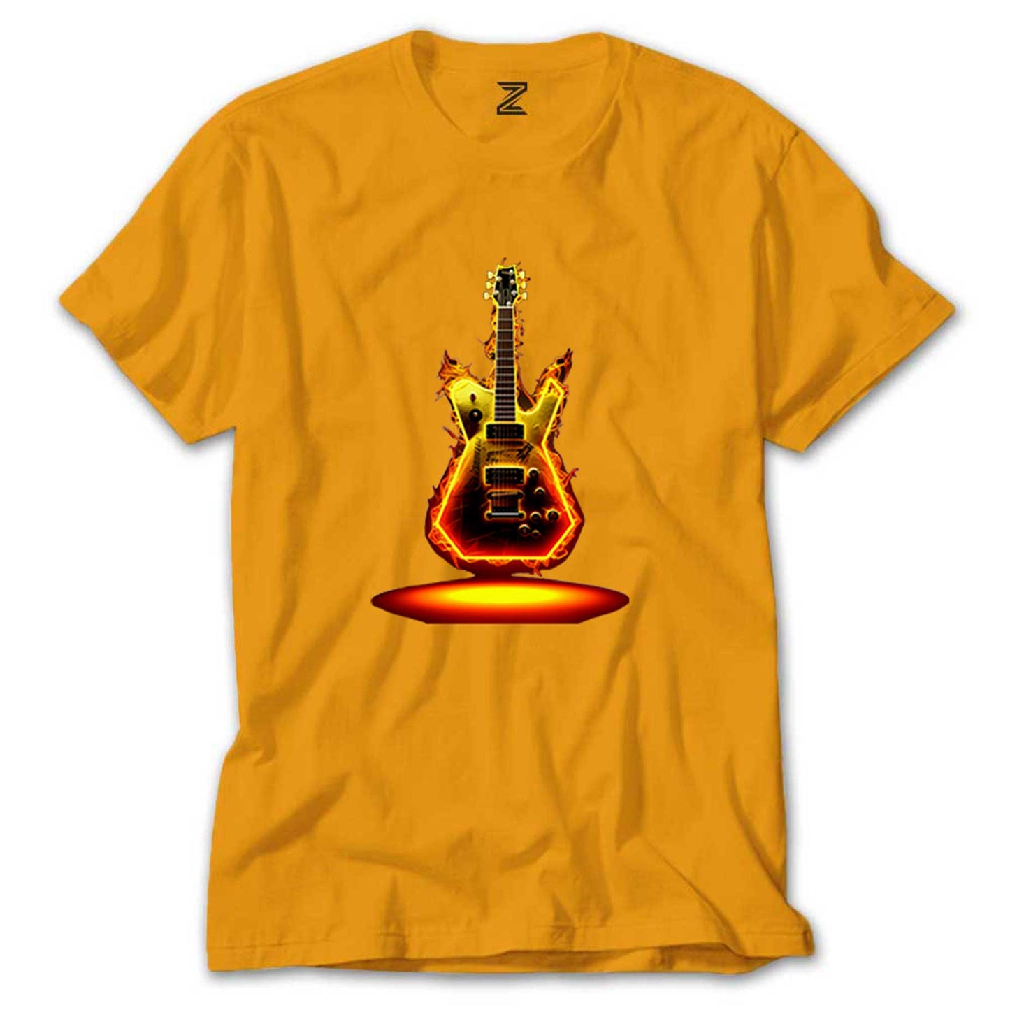 Electro Guitar Fire Renkli Tişört