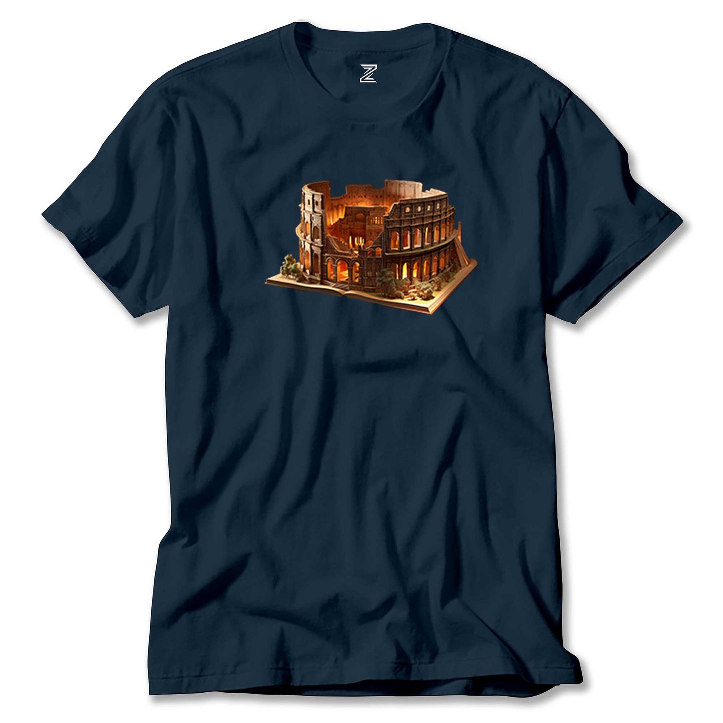 Roman view Book Renkli Tişört