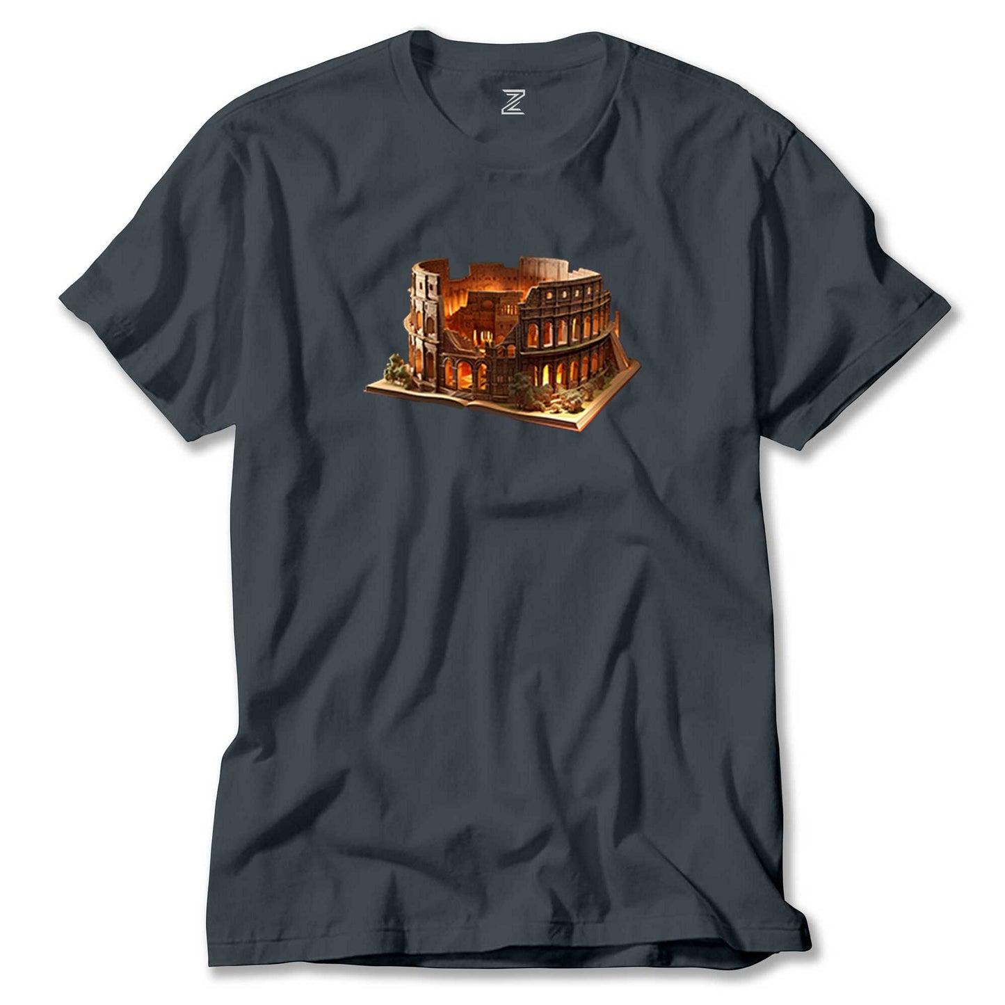 Roman view Book Renkli Tişört