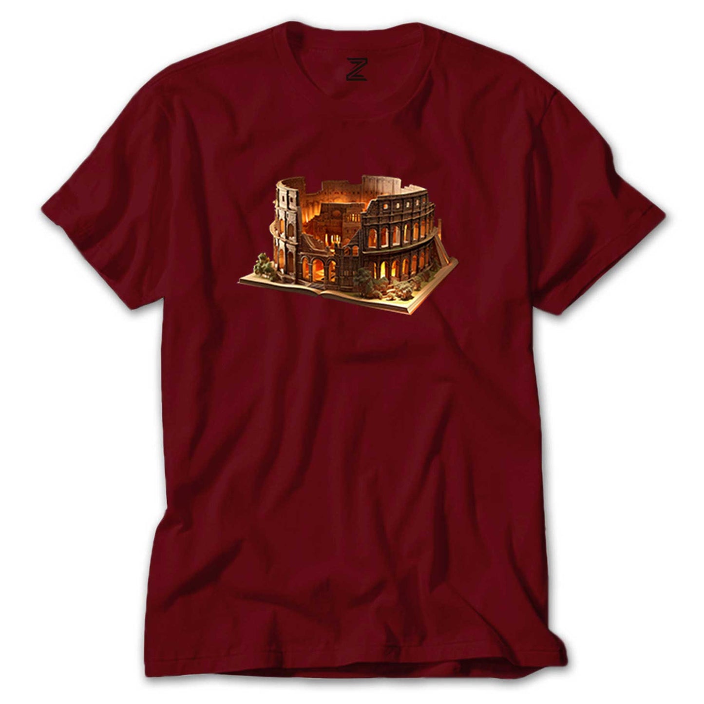 Roman view Book Renkli Tişört