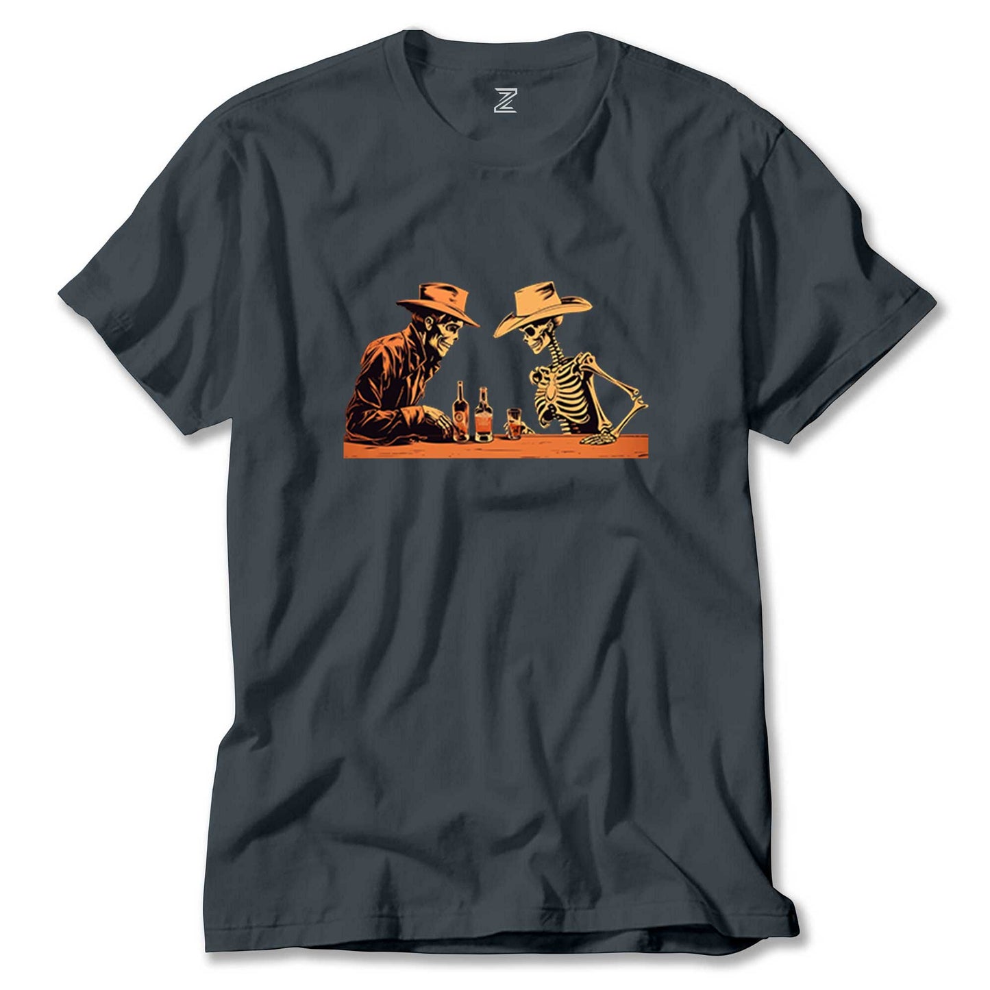 Skelton Cowboy Bar Renkli Tişört