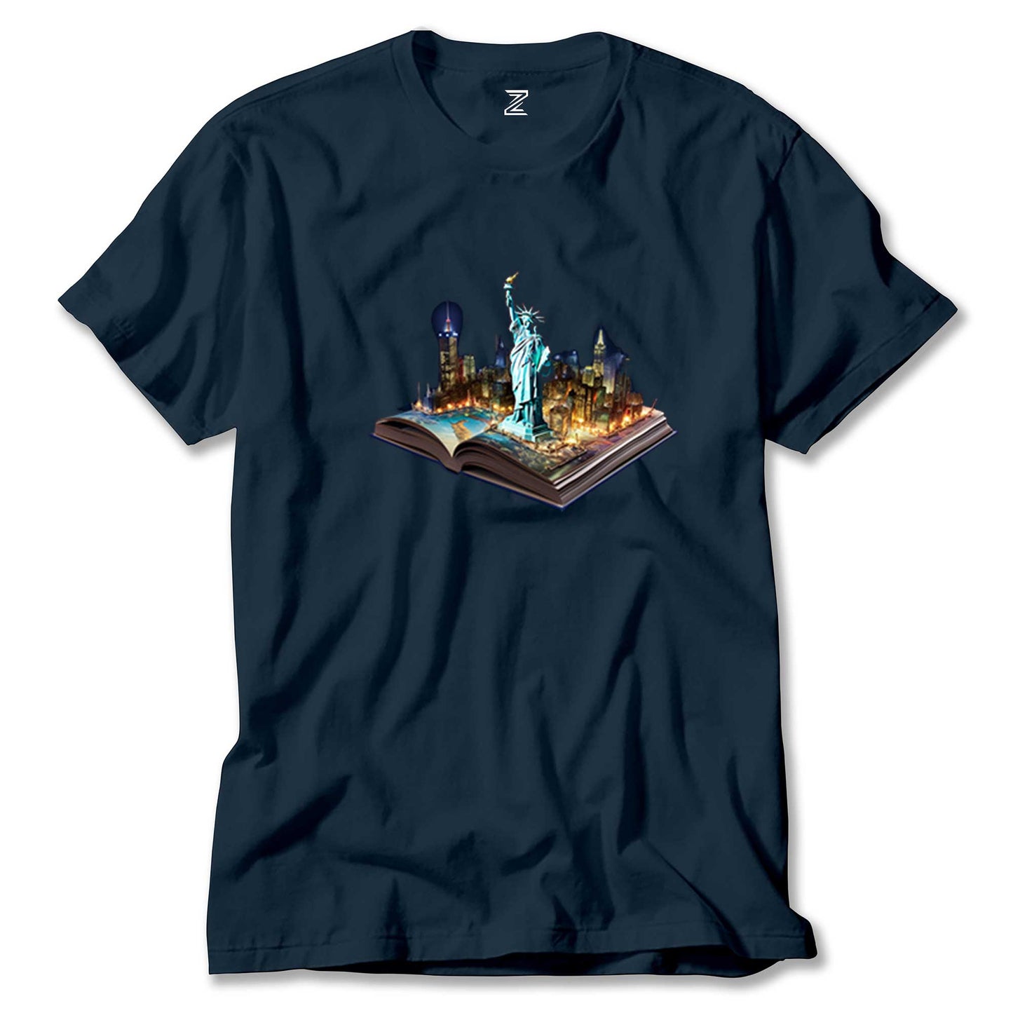 Usa View Book Renkli Tişört