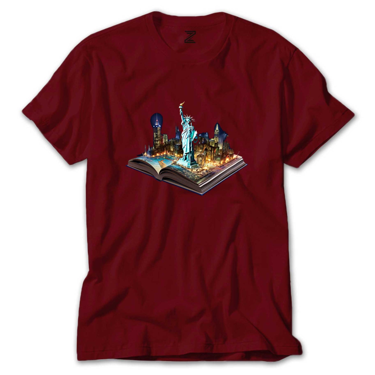 Usa View Book Renkli Tişört