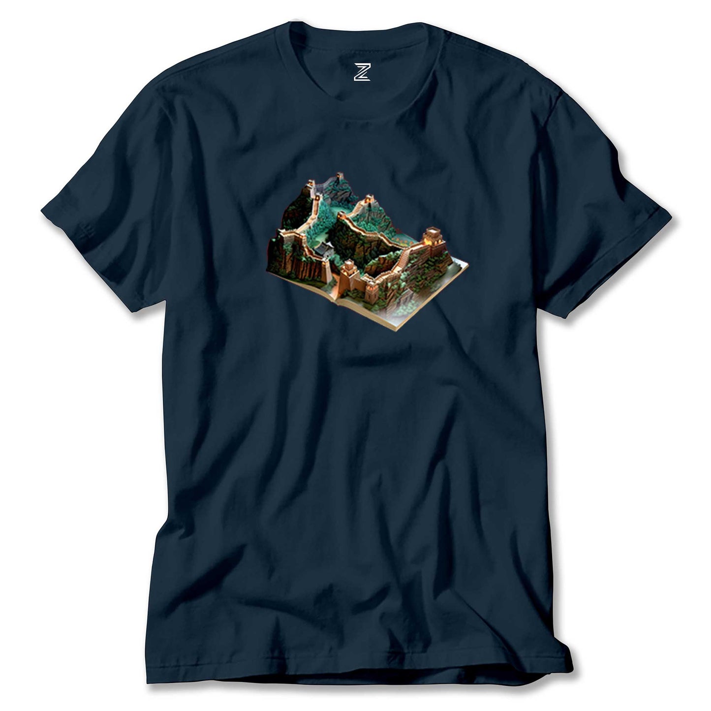 Great Wall of China View Book Renkli Tişört