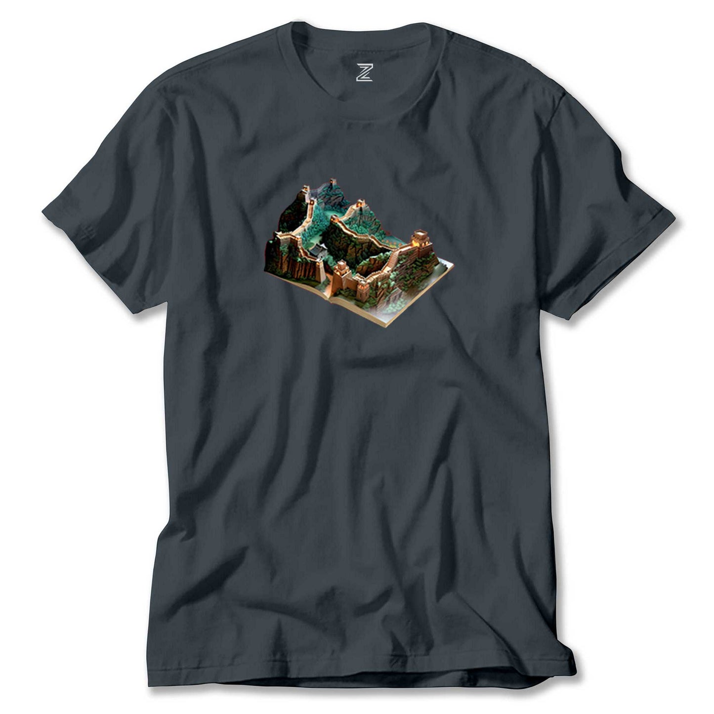 Great Wall of China View Book Renkli Tişört