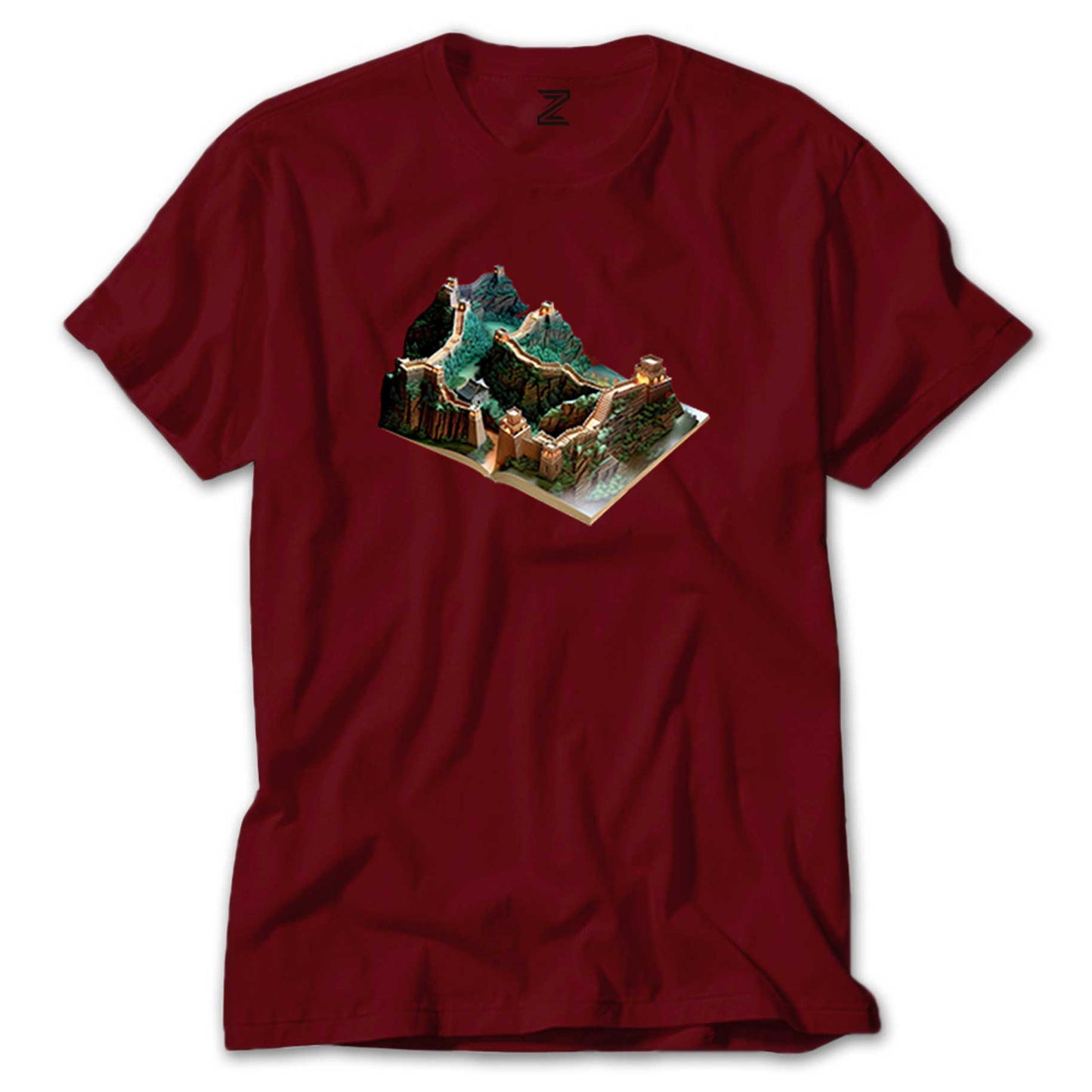 Great Wall of China View Book Renkli Tişört