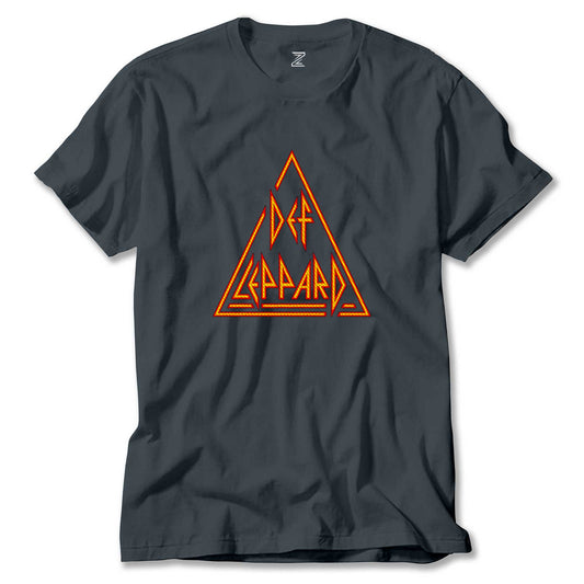 İndirimli Def Leppard Logo 2 Füme Tişört