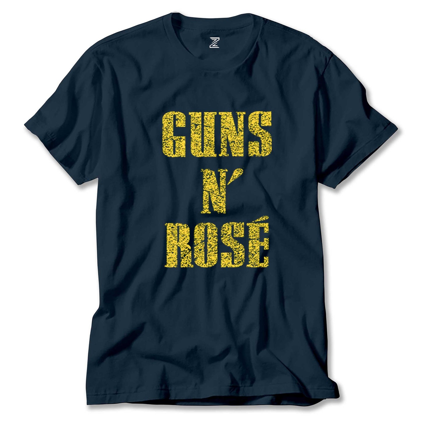 Guns N Rose Text Yellow Renkli Tişört