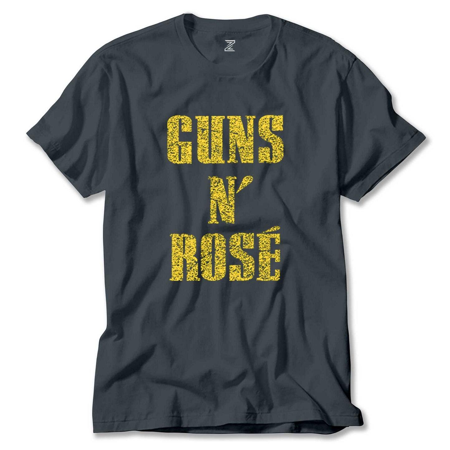 Guns N Rose Text Yellow Renkli Tişört