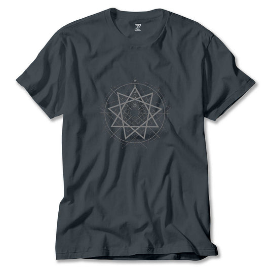 İndirimli Slipknot Pentagram Symboll Füme Tişört
