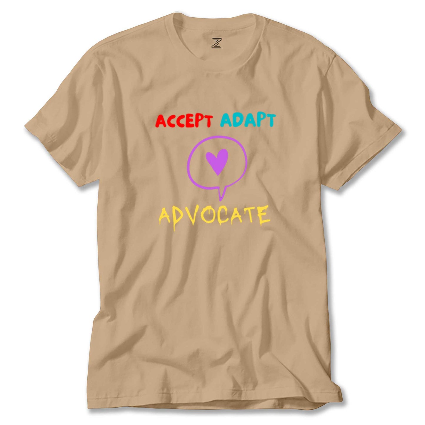 Accept Adapt Advocate Renkli Tişört