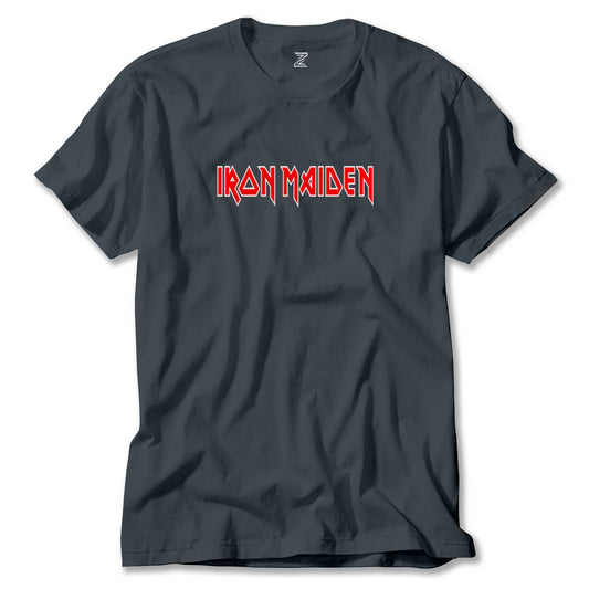 Iron maiden Red Text Renkli Tişört