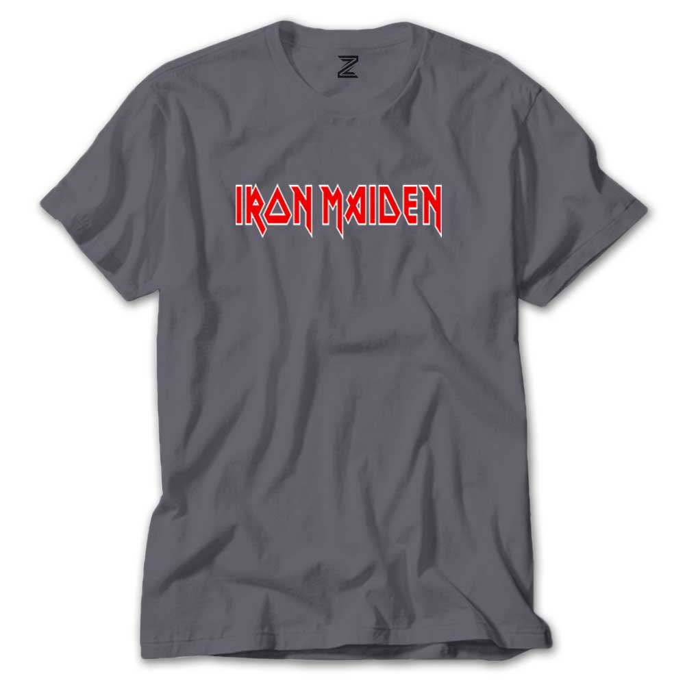 Iron maiden Red Text Renkli Tişört