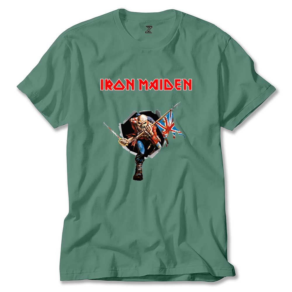 Iron Maiden Trooper Renkli Tişört