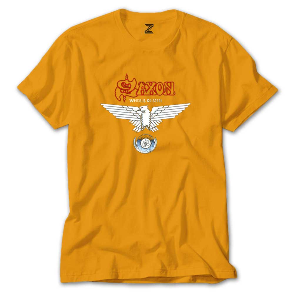 Saxon Wheels of Steel Renkli Tişört