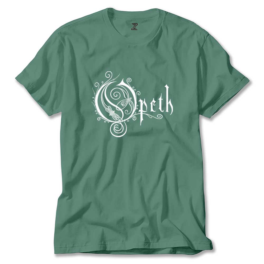 Opeth Logo White Renkli Tişört