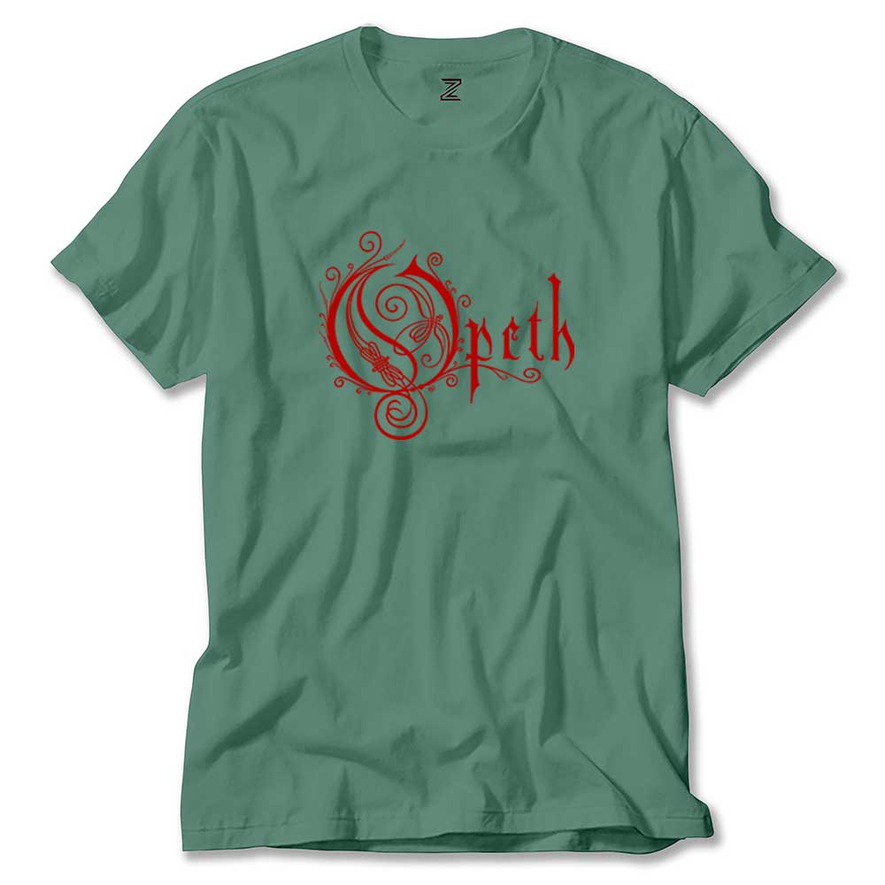 Opeth Red Text Renkli Tişört
