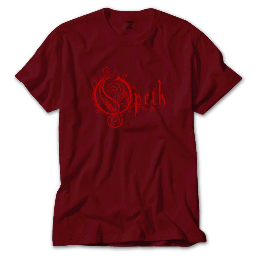 Opeth Red Text Renkli Tişört