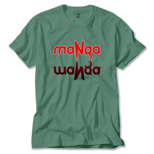 MaNga Yazı Yansıması Renkli Tişört