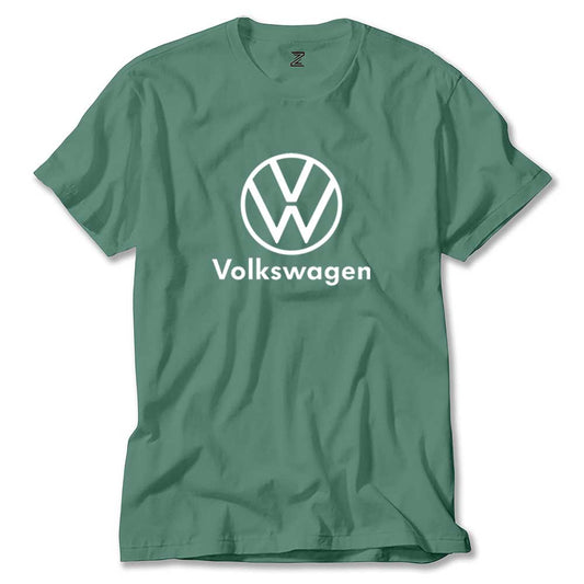 Volkswagen New Logo Text Renkli Tişört
