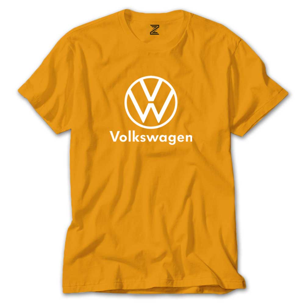 Volkswagen New Logo Text Renkli Tişört