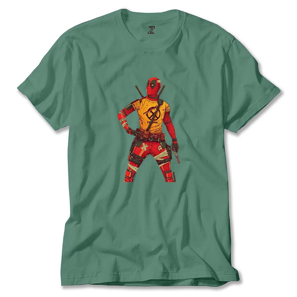 Deadpool X Men Logo Renkli Tişört