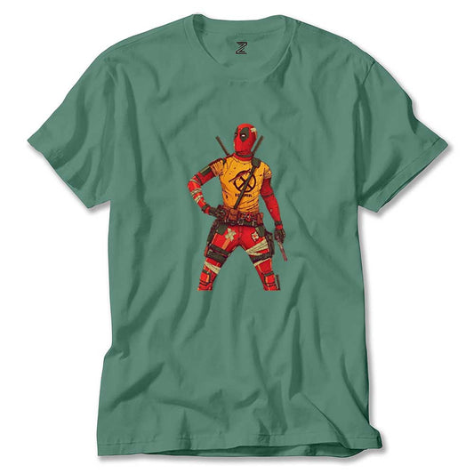 Deadpool X Men Logo Renkli Tişört