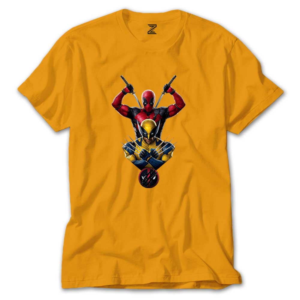 Deadpool Wolverine Warrios Renkli Tişört