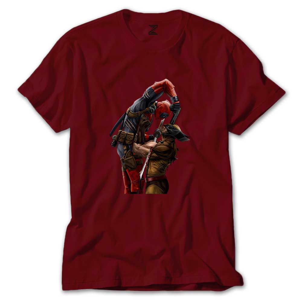 Deadpool Wolverine Renkli Tişört