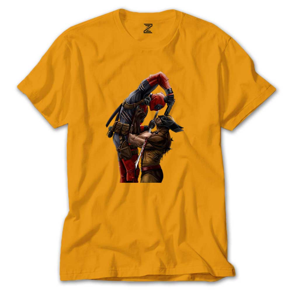 Deadpool Wolverine Renkli Tişört