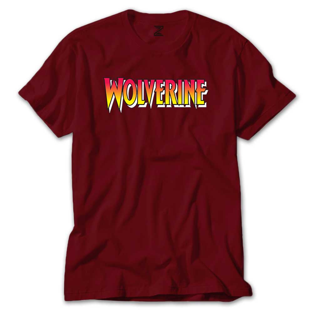 İndirimli Wolverine Color Text Kırmızı Tişört