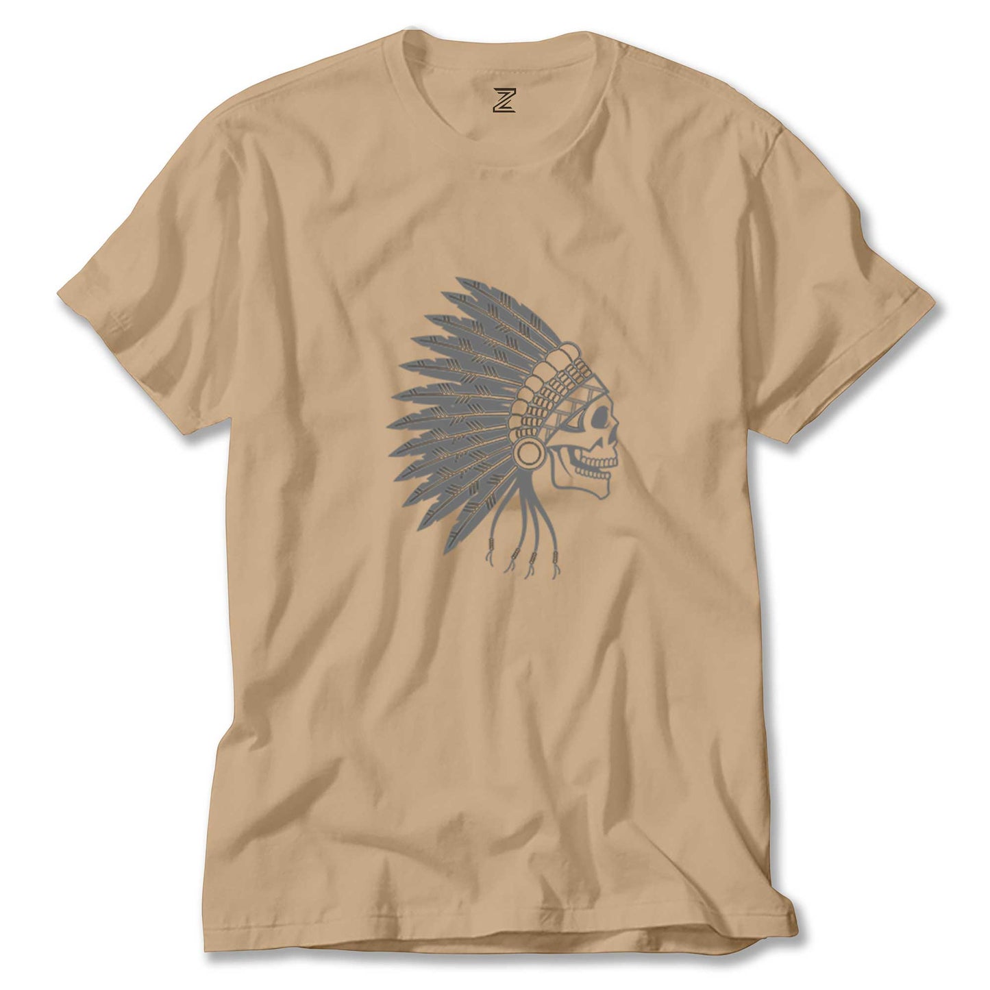 Kızılderili Skull Smile Renkli Tişört