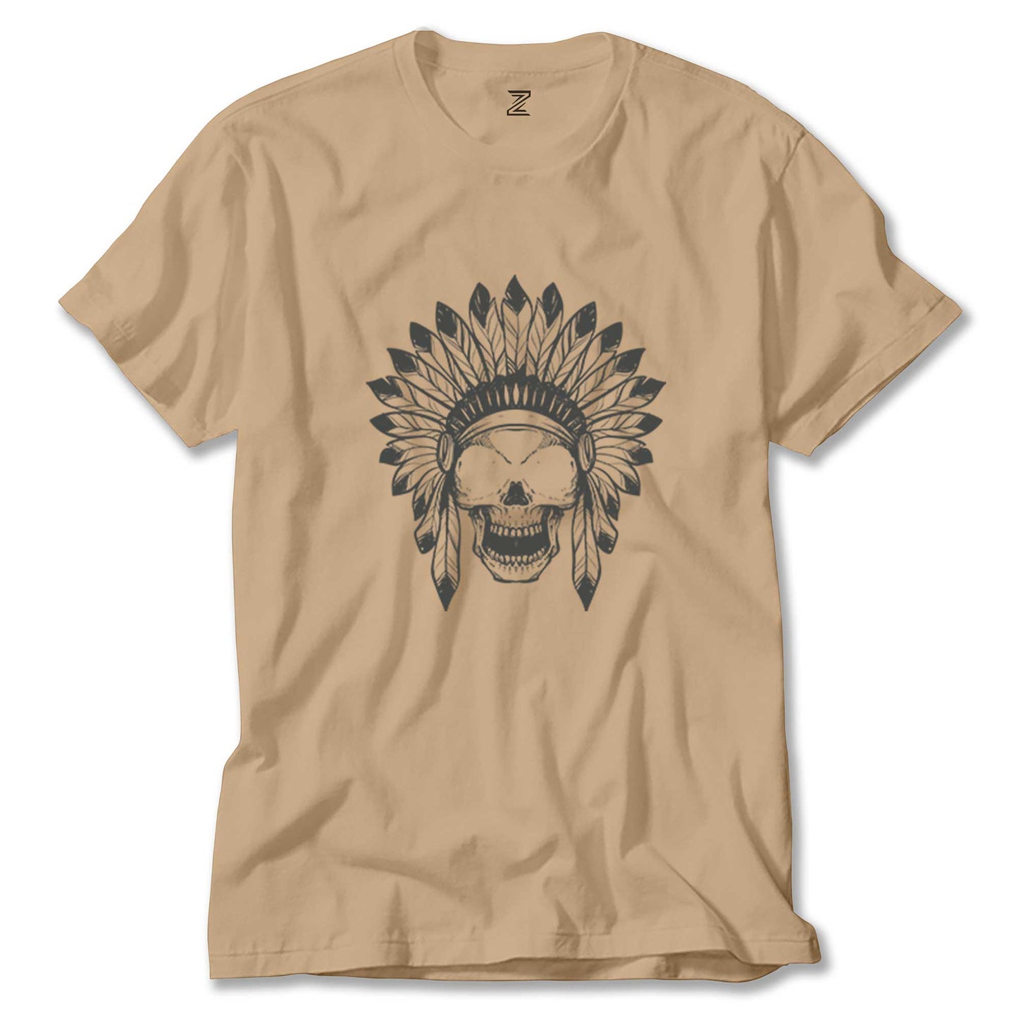 Kızılderili Skull Renkli Tişört