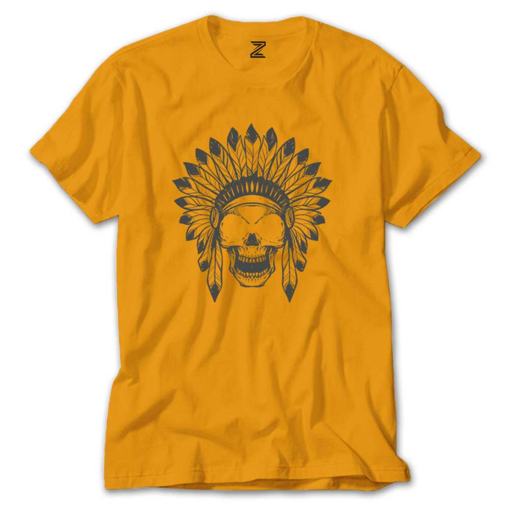 Kızılderili Skull Renkli Tişört