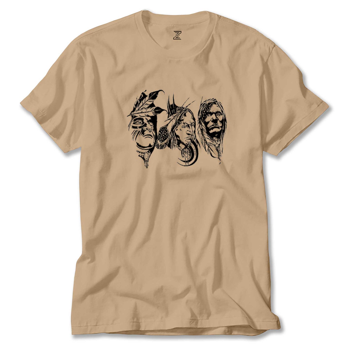 Kızılderili Thre Man Renkli Tişört