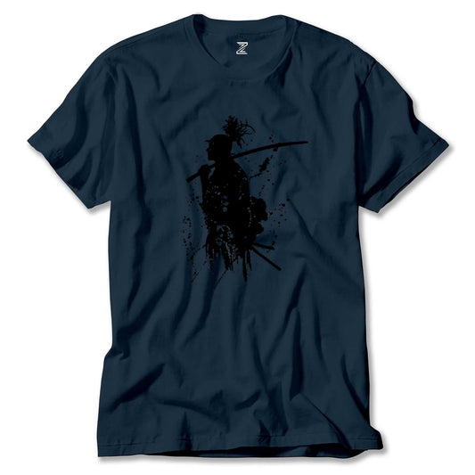 İndirimli Samurai Miyamoto Musashi Lacivert Tişört