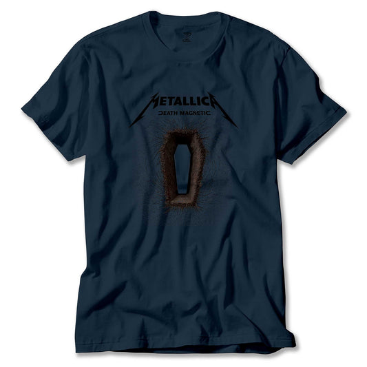 İndirimli Metallica Death Magnetic Albums Lacivert Tişört