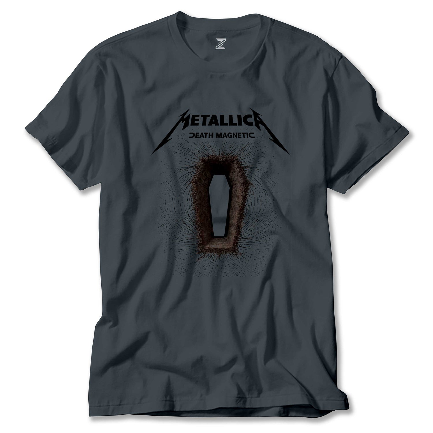 Metallica Death Magnetic albüm baskılı füme unisex tişört