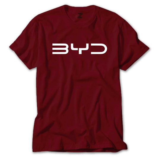 BYD Logo White Renkli Tişört