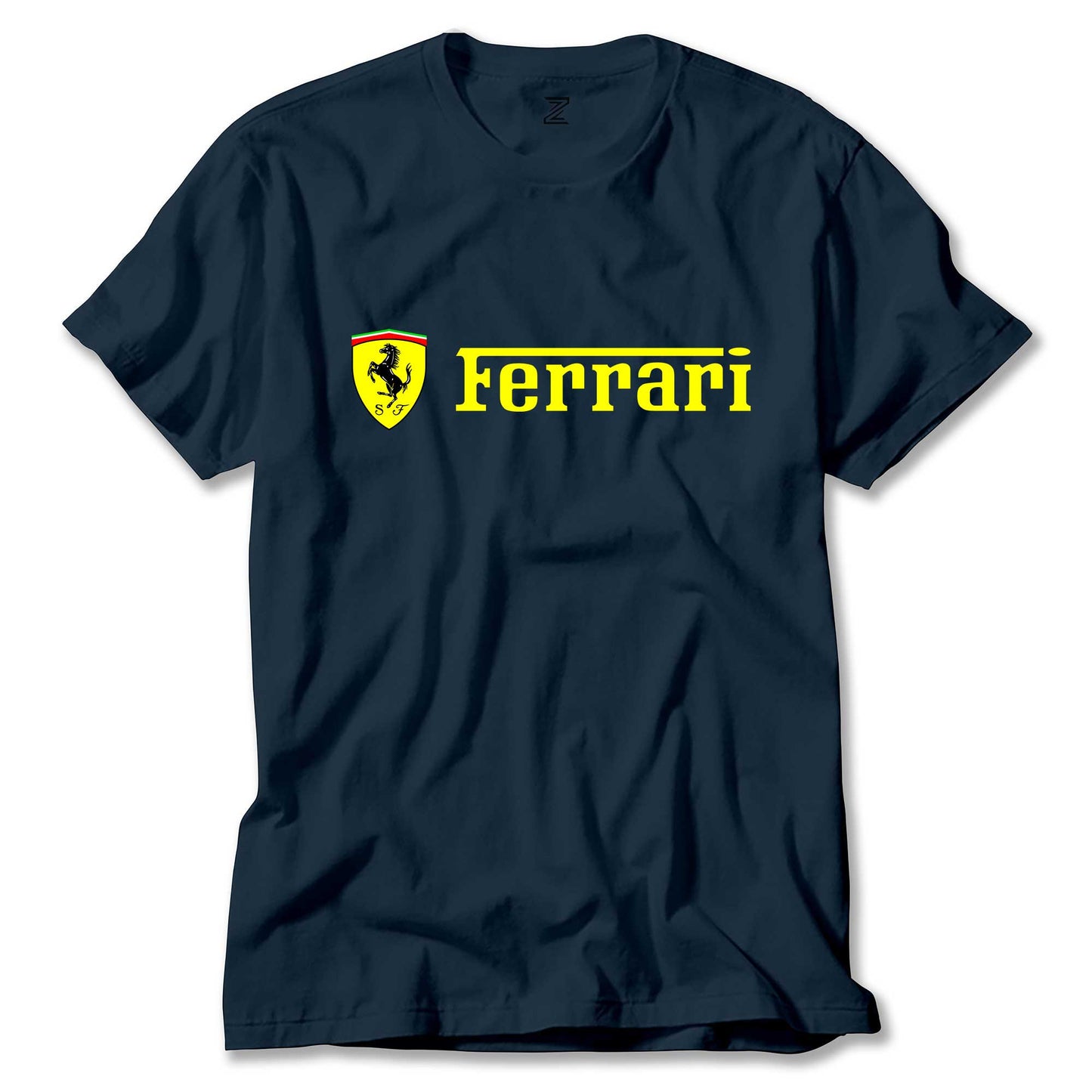 Ferrari Logo Gold Text Renkli Tişört