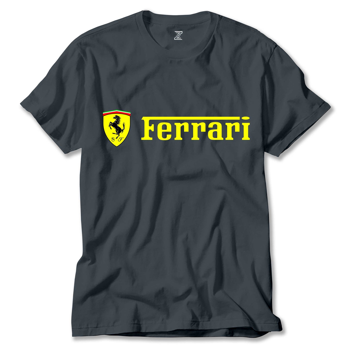 Ferrari Logo Gold Text Renkli Tişört