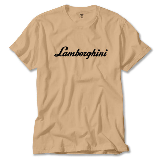 Lamborghini Text Black Renkli Tişört