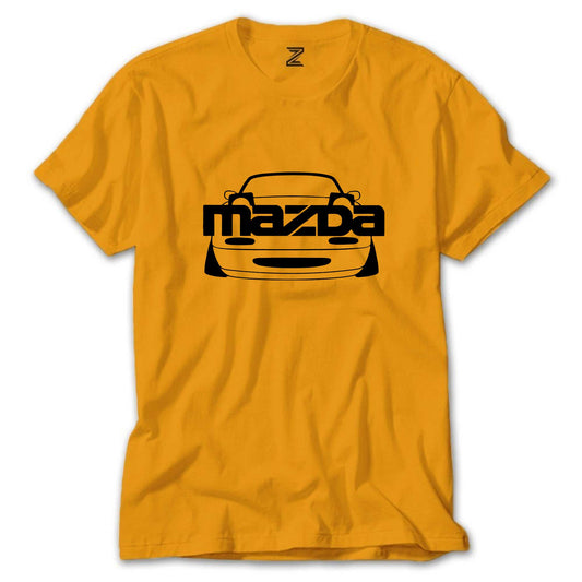 Mazda RX-7 Text Car Renkli Tişört