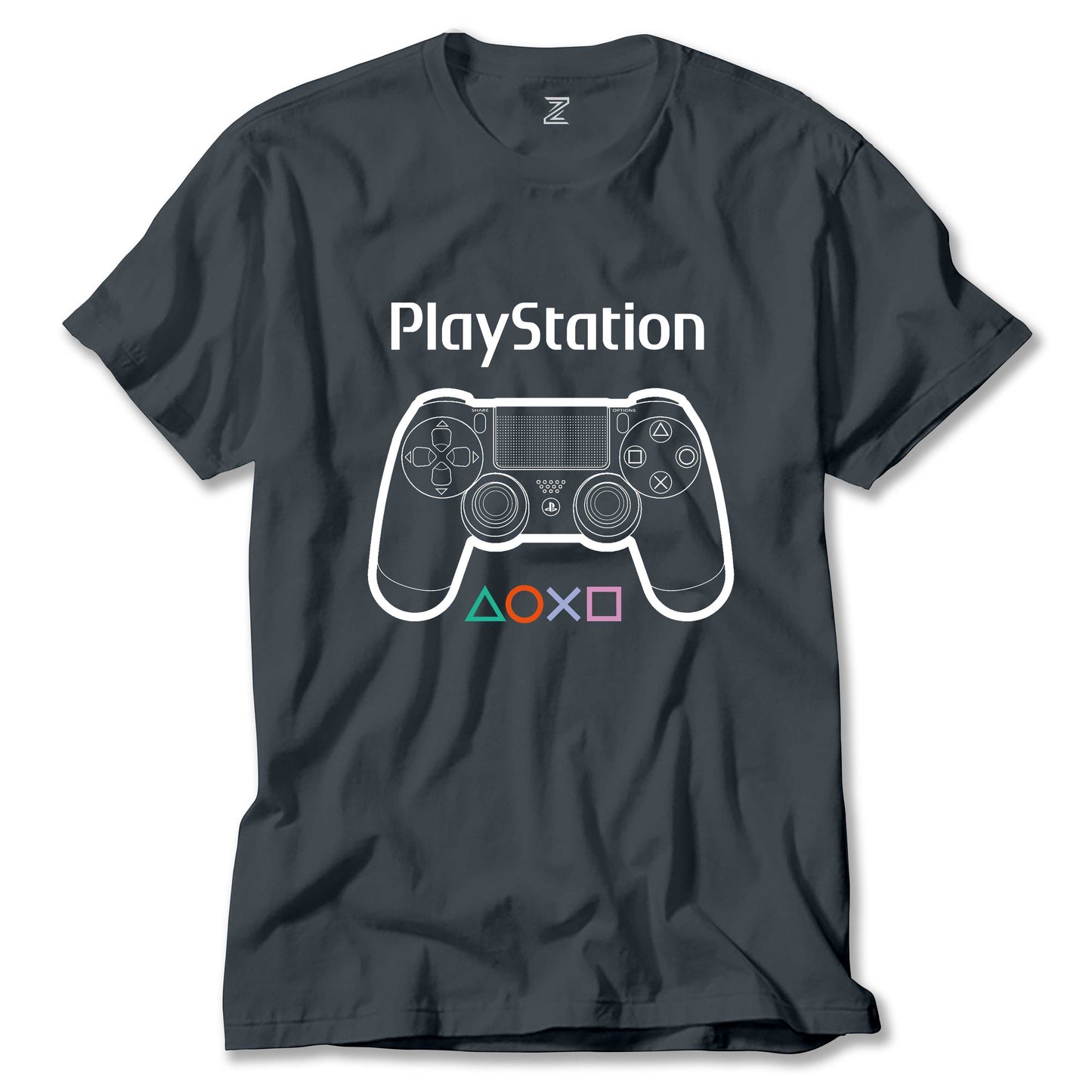 Playstation Gamepad Text Renkli Tişört