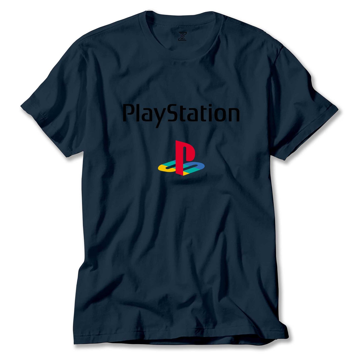 Playstation Logo Text Color Renkli Tişört
