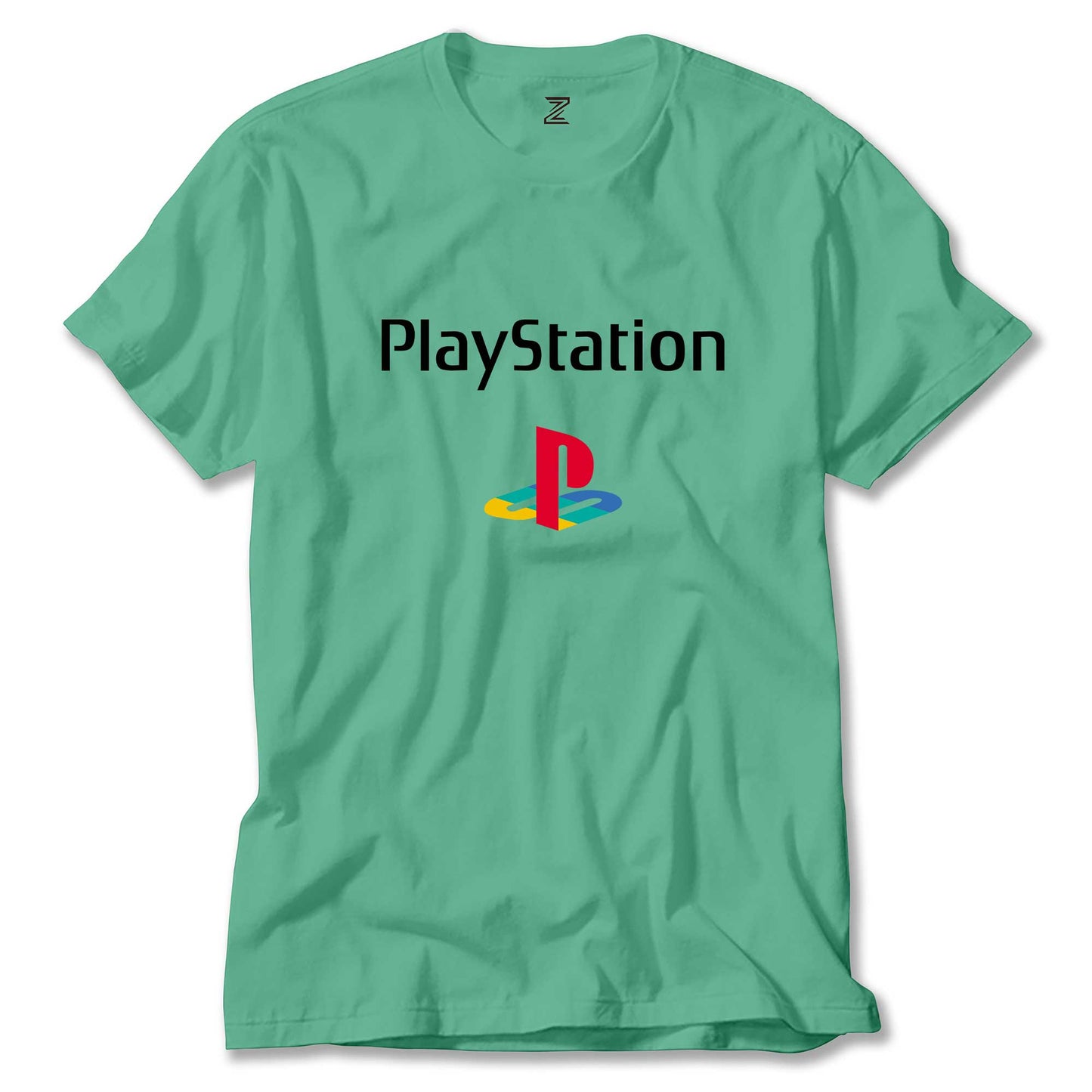 Playstation Logo Text Color Renkli Tişört
